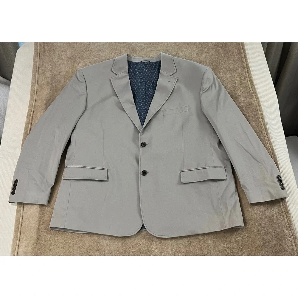 Oak Hill Blazer‎ mens size 2XL Gray Two Button Sport Coat business  classic fit